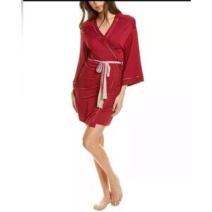 NWT Hale Bob Burgundy Kimono Bath Robe size Large 95% Bamboo Original price $118